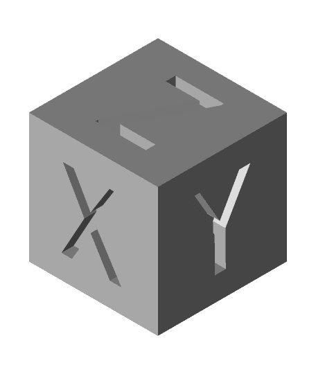 XYZ Calibration Cube 3d model