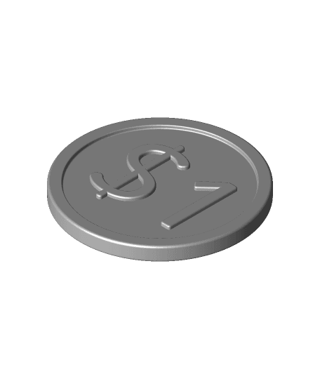 Novelty Dollar Coin by Kwgragsie full viewable 3d model