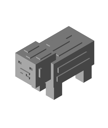 Minecraft pig 3d model