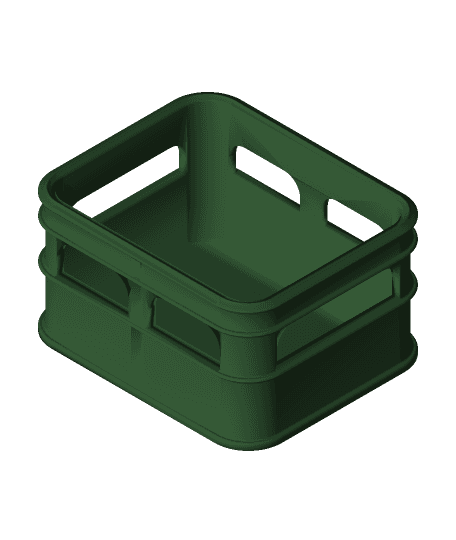 Beer Crate Stackable Storage Solid Base 3d model
