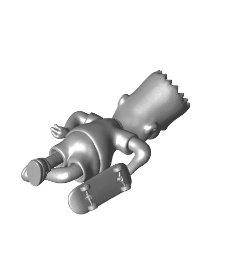 Bart Simpson Skateboard.stl by 3DDesigner full viewable 3d model