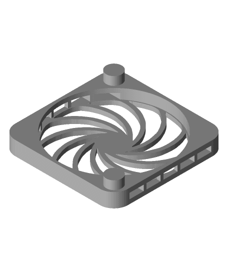 Spiral Grill for fan I got from amazon. by djorborn full viewable 3d model