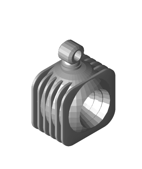 Christmas ornament 2019 finned ball  tapered hole.stl 3d model