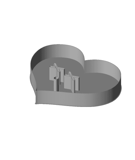 Fluffy Hearts Lo Q, nestable box (v3) 3d model