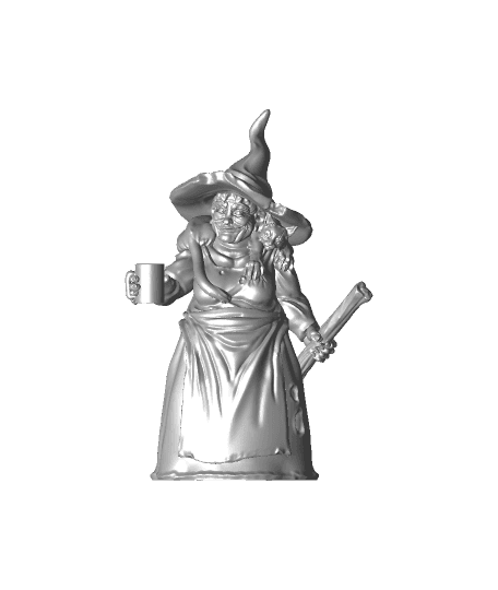 Nana - Black Witch -  PRESUPPORTED - Illustrated and Stats - 32mm scale 3d model