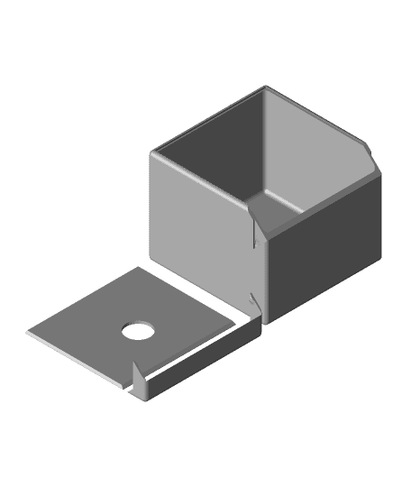 Box with Sliding Lid with Hole 3d model