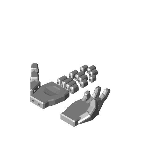 Hand Parametric (customizable) 3d model