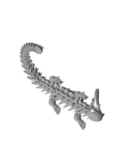 Shakaworld3D Horned Spine Dragon 180x180 V1.stl 3d model