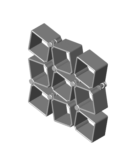 Auxetic Cubes // 30mm 3x3 3d model