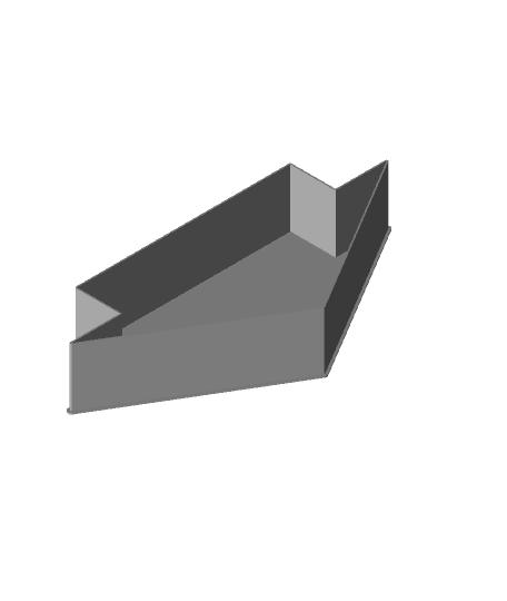 SQUAT BLACK RIGHTWARDS ARROW, nestable box (v1) 3d model