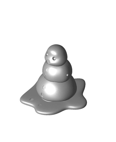 Melting snowman  by pressprint full viewable 3d model
