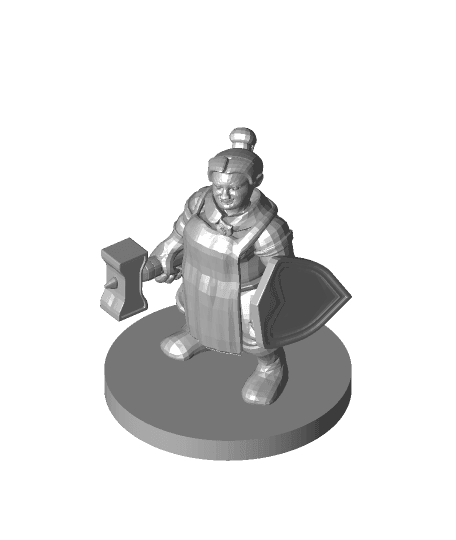 Female Dwarf Blacksmith by mz4250 full viewable 3d model