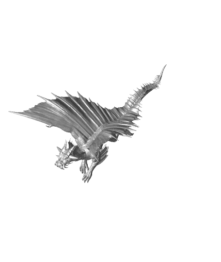 Flying Gold Dragon Wyrmling 3d model