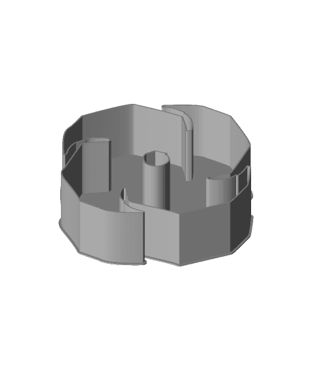 Shuriken 0024, nestable box (v2) 3d model