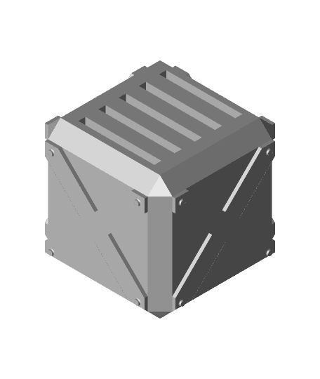 Crate 6 slot SD Card Holder(easy print) 3d model