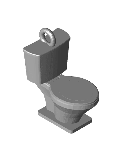 Toilet Keychain 3d model