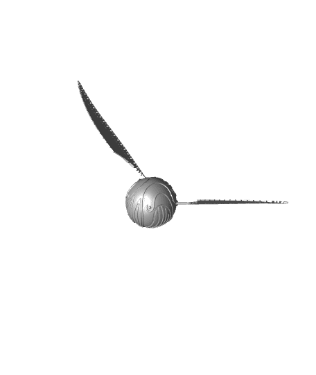 Golden Snitch - Happy Potter by MakerTales full viewable 3d model