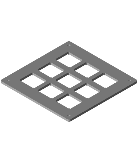BDN9 Macro Pad Plates 3d model