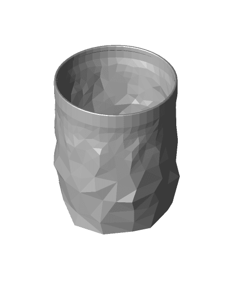 Trash can with swing lid “Glitch” 3d model
