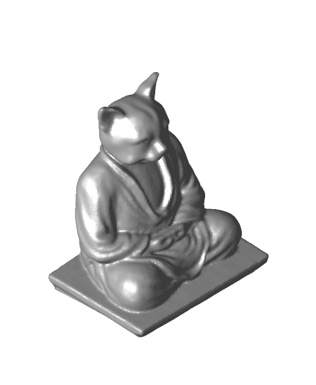 Meditating Cat 3d model