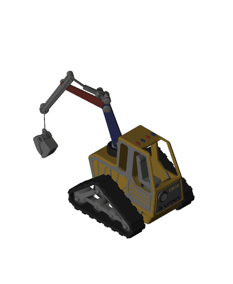 Yellow All Terain Teleporter Crane with Movements 3d model
