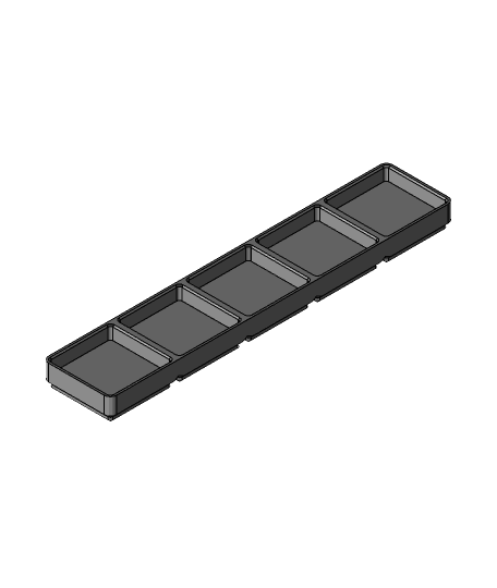 Gridfinity Modified 1x5x15 3d model