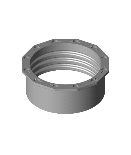 Magnet quick connects for 6" ASTM-2729 Pipe 3d model