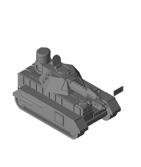FHW: Twilight Panzer easy print with Heat gun Turret  3d model