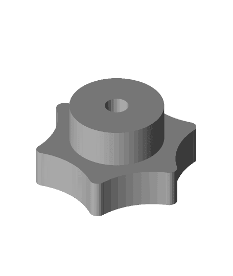 Knob for M3 nut by peaberry full viewable 3d model