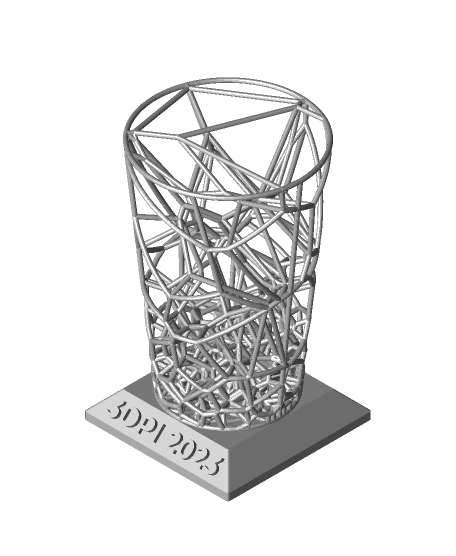 Voronoi Gradient Trophy Round  3d model