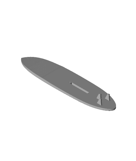 Surfboard and roofmount for surfer VW Bully 3d model