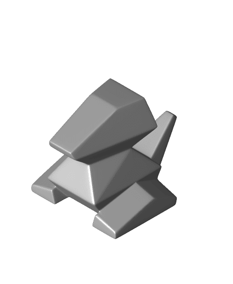 Low-poly Porygon 3d model