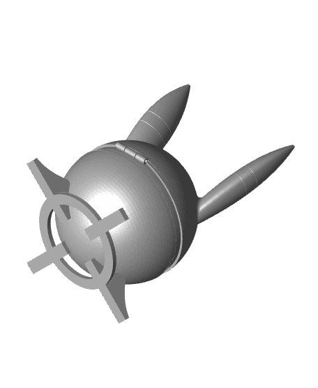 UmbreBall Umbreon Themed Opening Pokeball - Fan Art 3d model