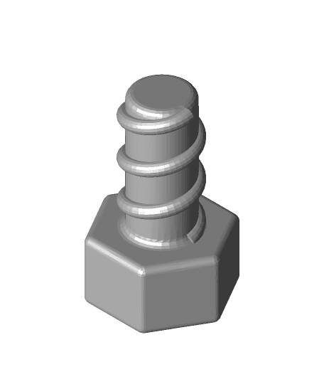 Remix of Trial bolt and nut 3d model