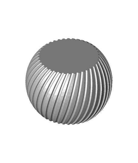 Sphere Planter Striped, Vase Mode, Slimprint 3d model