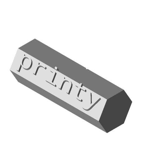 printy name tag for a 3D printer by sledgy_123 full viewable 3d model
