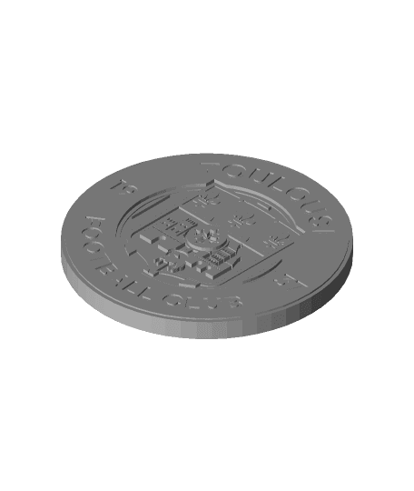 Toulouse Football Club (TFC) coaster or plaque 3d model