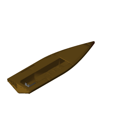 RC Boat V Hull Self Righting  3d model