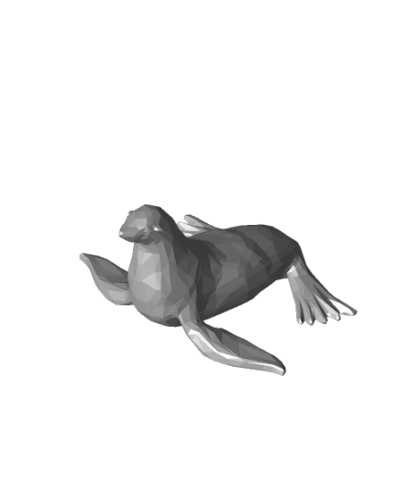 Low Poly Seal by Árnost Mrázek full viewable 3d model