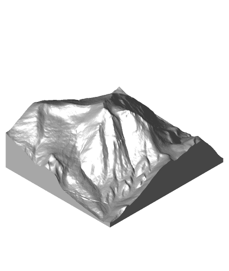 Mt Crankmore topographic model 3d model