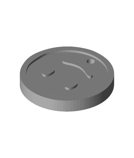 face emoji key chain 3d model
