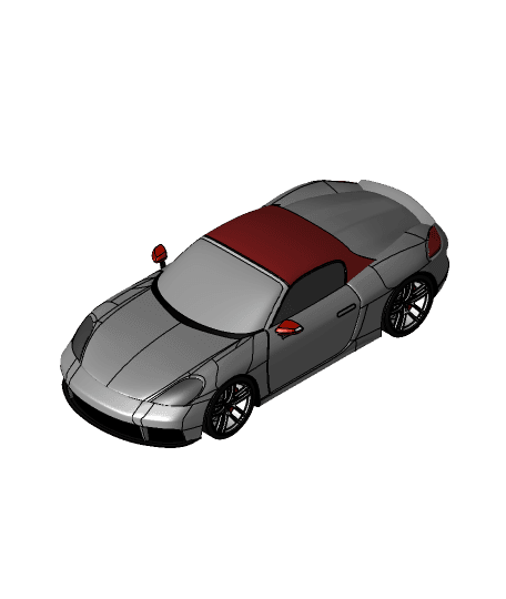 Porsche Boxter by Mattia Borroni full viewable 3d model