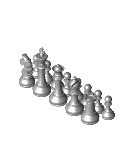 Basic Chess Set 3d model