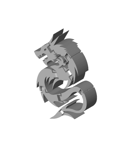 Flexi Dragon by 3DDesigner full viewable 3d model