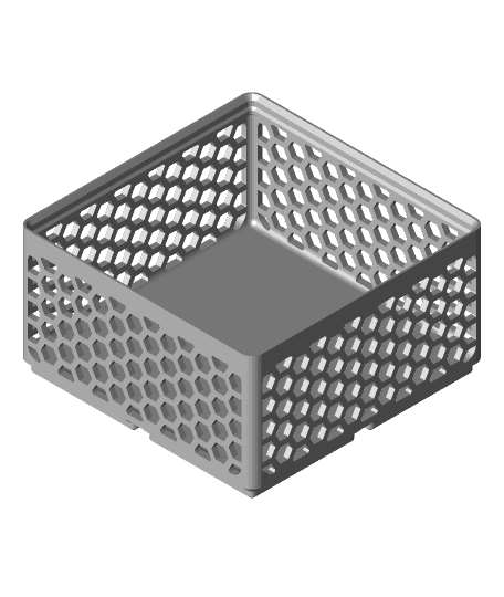 Gridfinity Stackable Cups with Honeycomb Walls 3d model