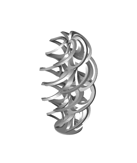 Spiral Rings Ornament 3d model