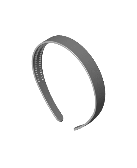 Thick top tapered bottom headband 3d model