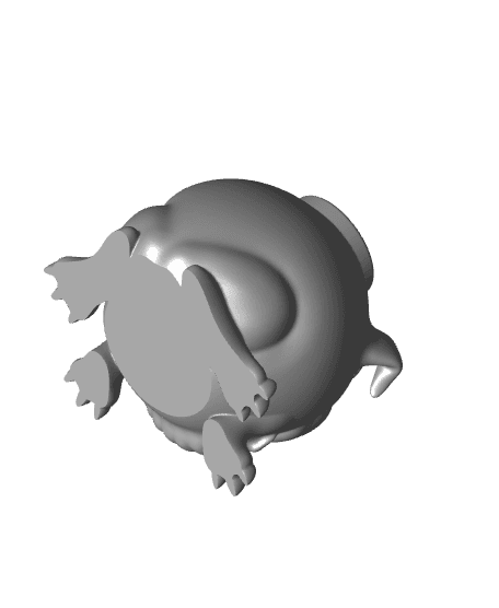 Monster Piggy Bank with Lid 3d model