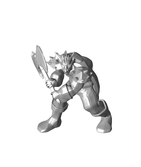 Dragonborn Regular Barbarian by mz4250 full viewable 3d model