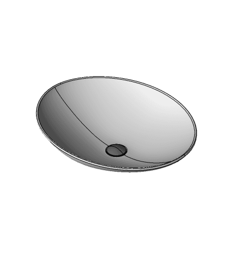 Oval wash basin 3d model